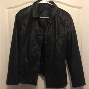 Tailored Black Leather Jacket